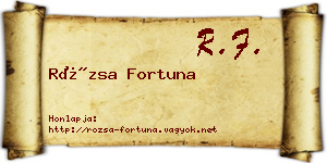 Rózsa Fortuna névjegykártya